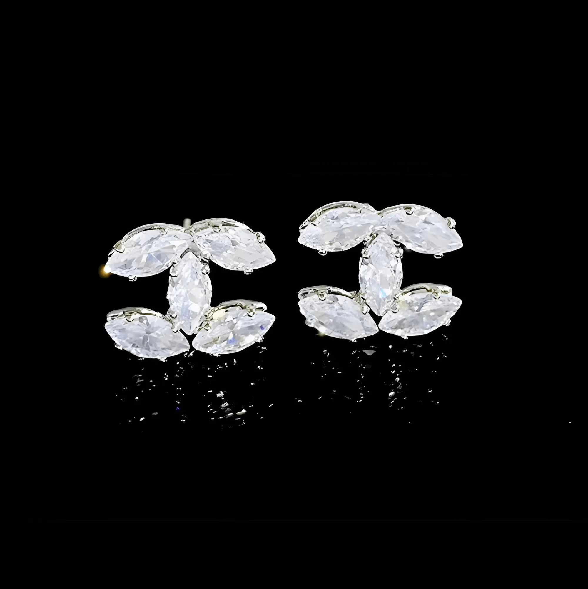 1 Pair Fashion Shiny Letter Earrings For Women Girls Minimalist Versatile Earrings Jewelry Accessories Gifts