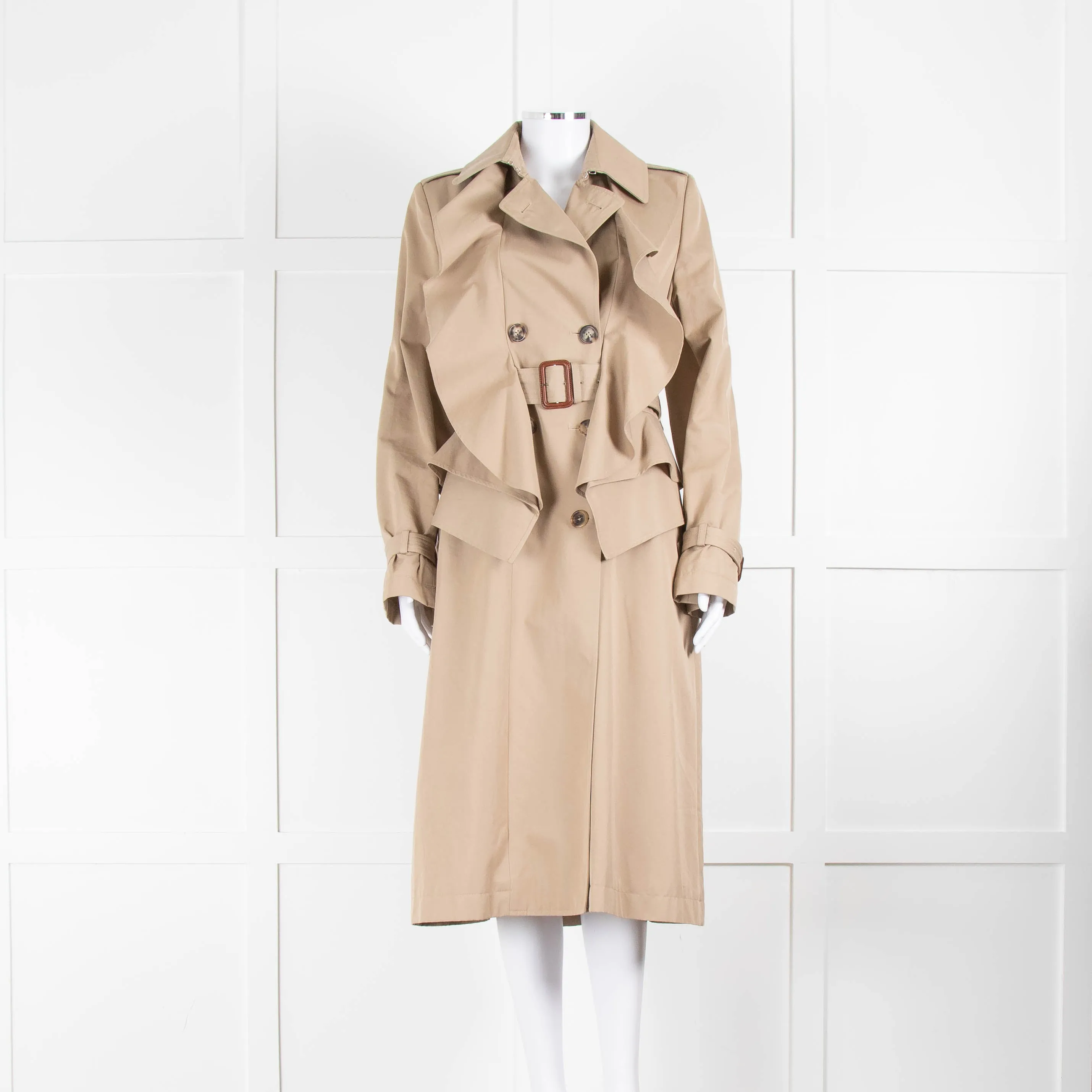 Alexander McQueen Ruffled Trench Coat