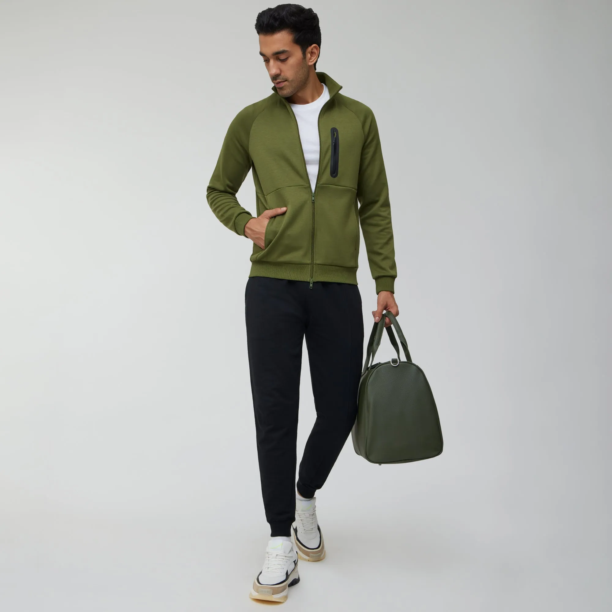 Alpha Zip Ups Jackets Olive Green