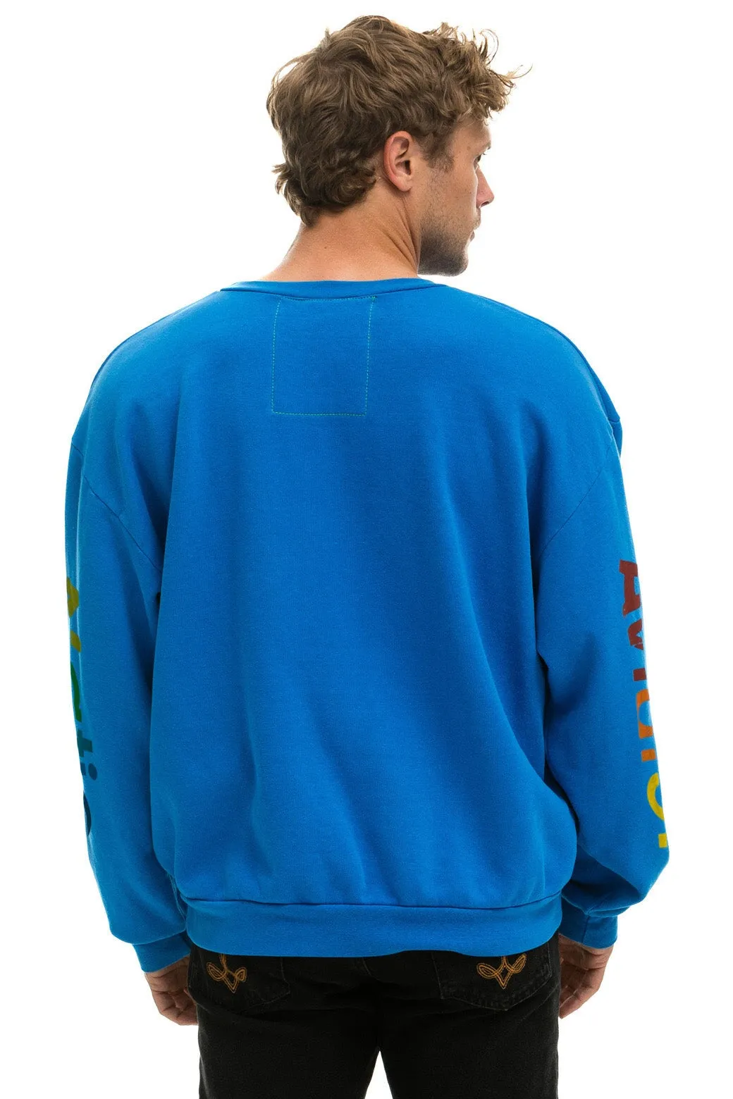 AVIATOR NATION RELAXED CREW SWEATSHIRT - OCEAN