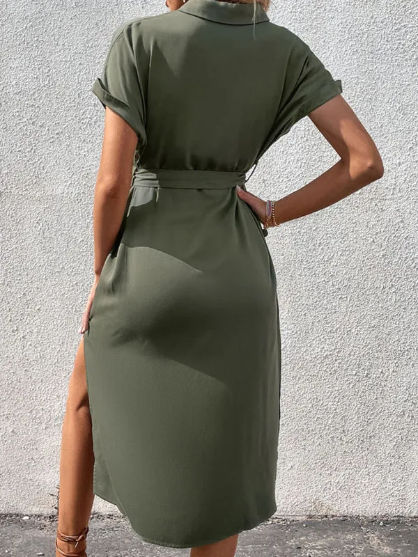 Belt Up and Feel Confident in Our Flattering Midi Dress