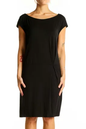 Black Versatile Cap-Sleeve Dress