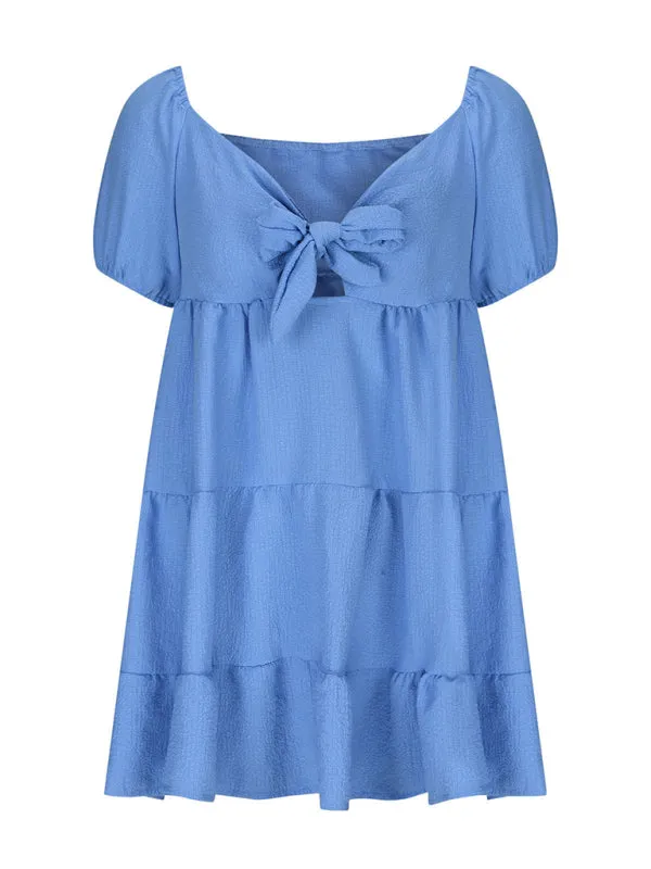 Blue Zone Planet |  able and versatile strappy V-neck short-sleeved dress