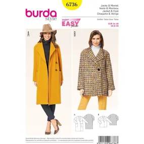 Burda B6736 Women's Jackets and Coats Sewing Pattern