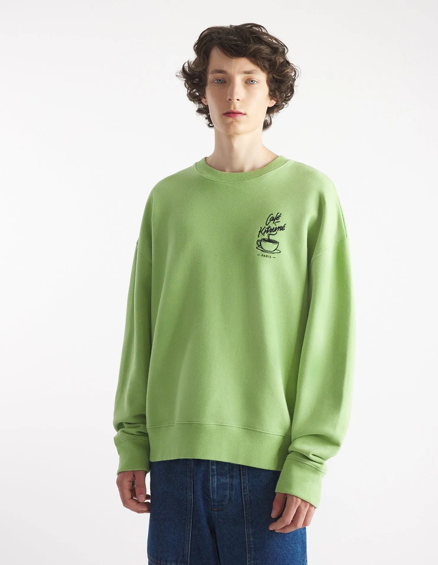 CAFÉ KITSUNÉ COFFEE CUP RELAXED SWEATSHIRT VERBENA