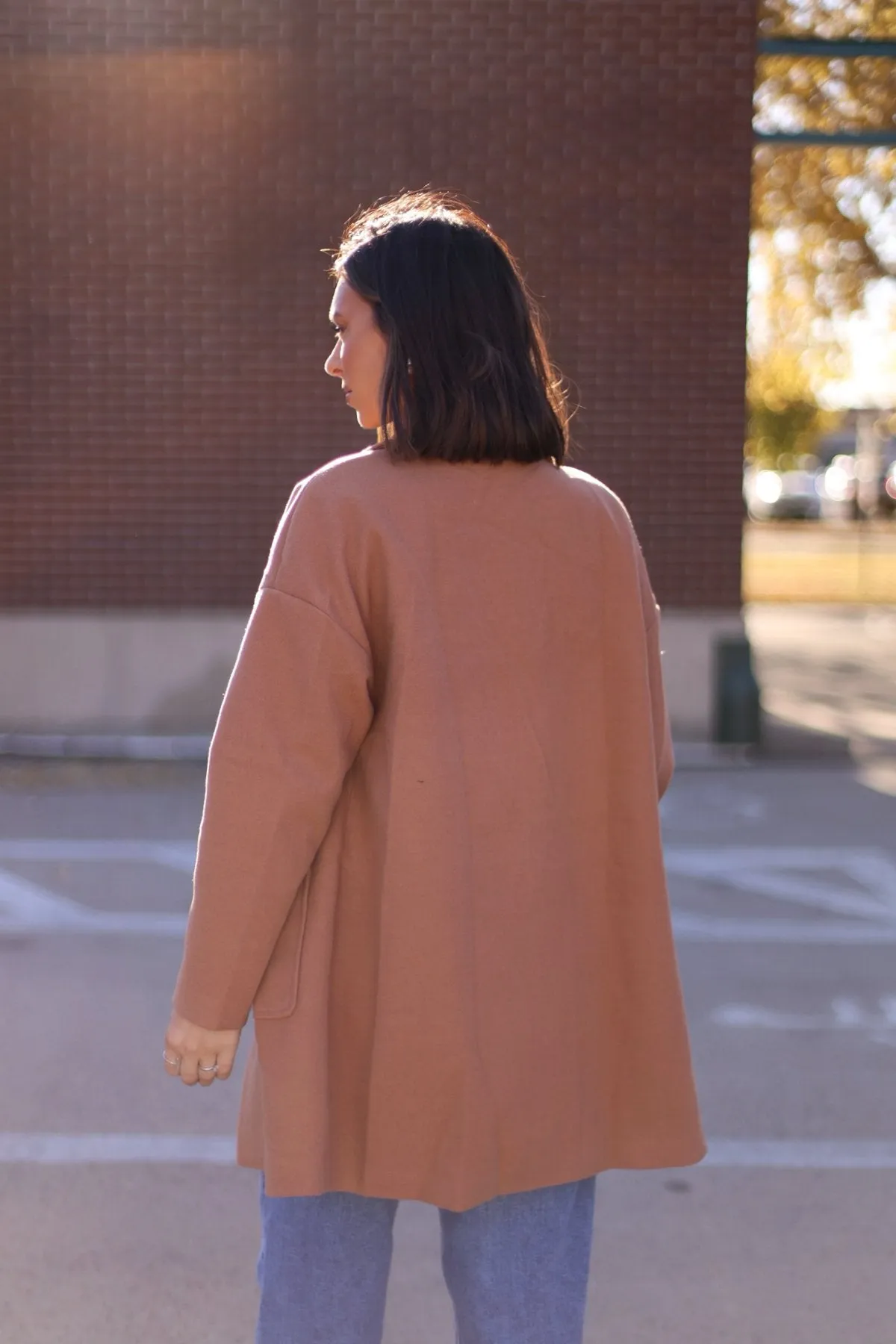 Camel Oversized Long Coat