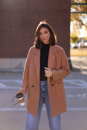 Camel Oversized Long Coat