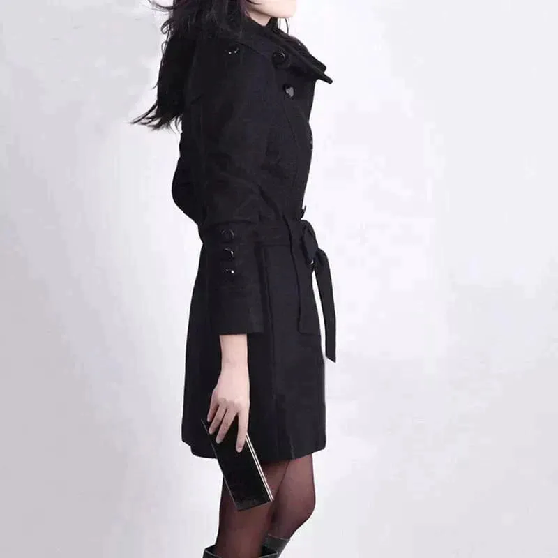 Chic Long Coat with Belt | Perfect for Autumn Wear