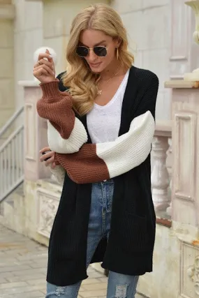 Color Block Sweater Cardigan