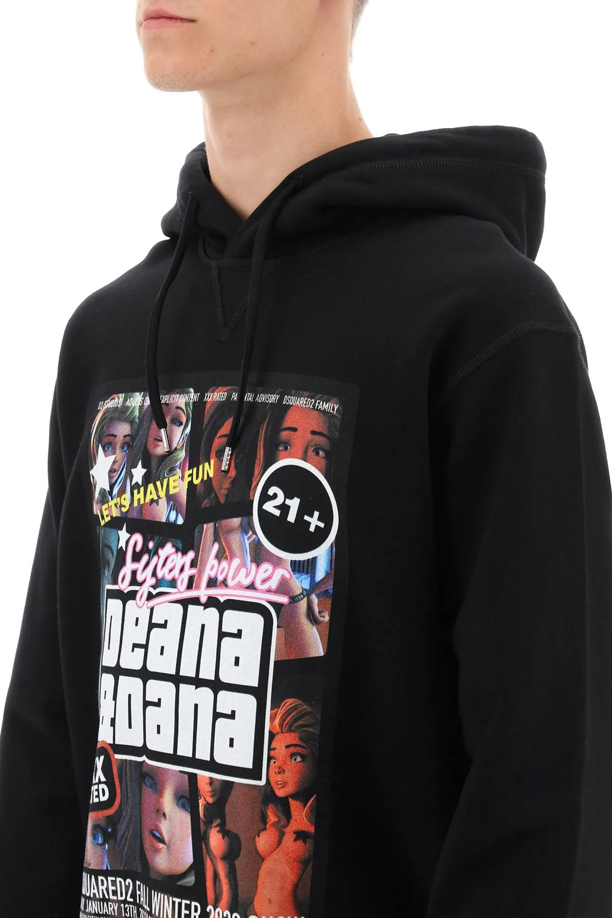 cool fit hoodie with print