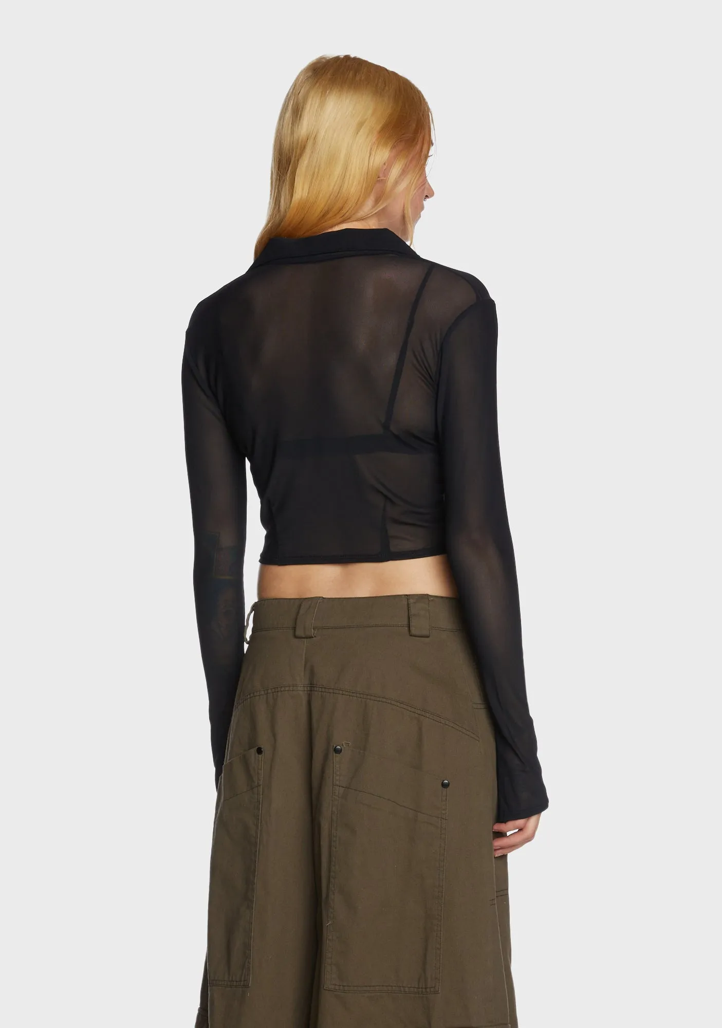 Cozy Secrets Crop Top - Black