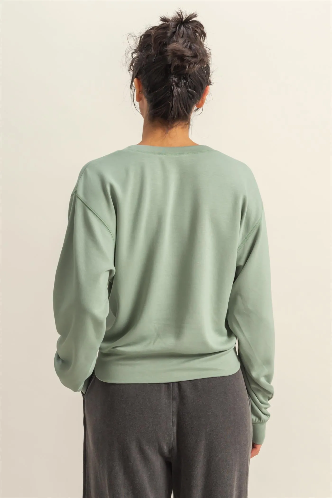 DZ25C726-Relaxed Long Sleeve Sweatshirt