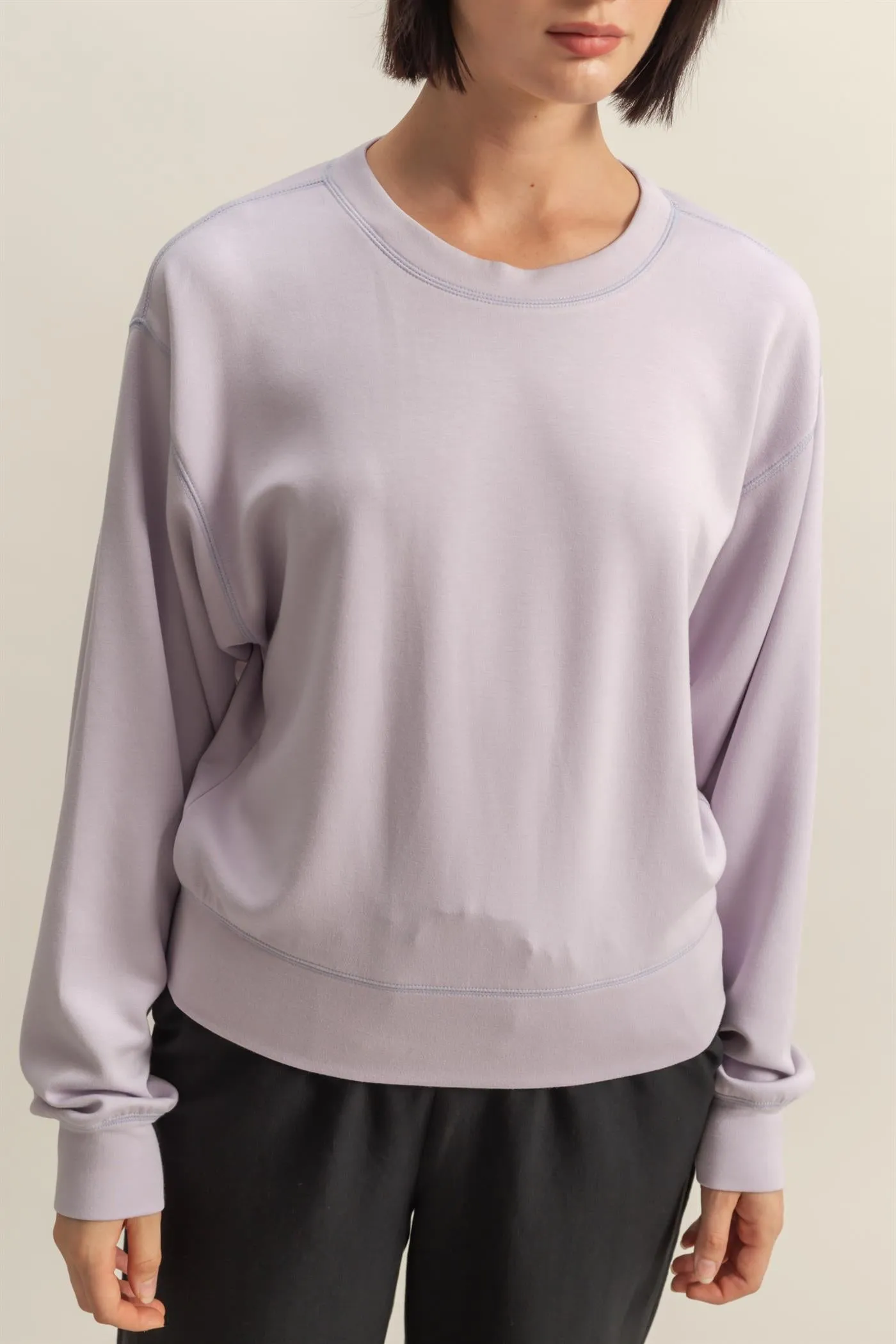 DZ25C726-Relaxed Long Sleeve Sweatshirt