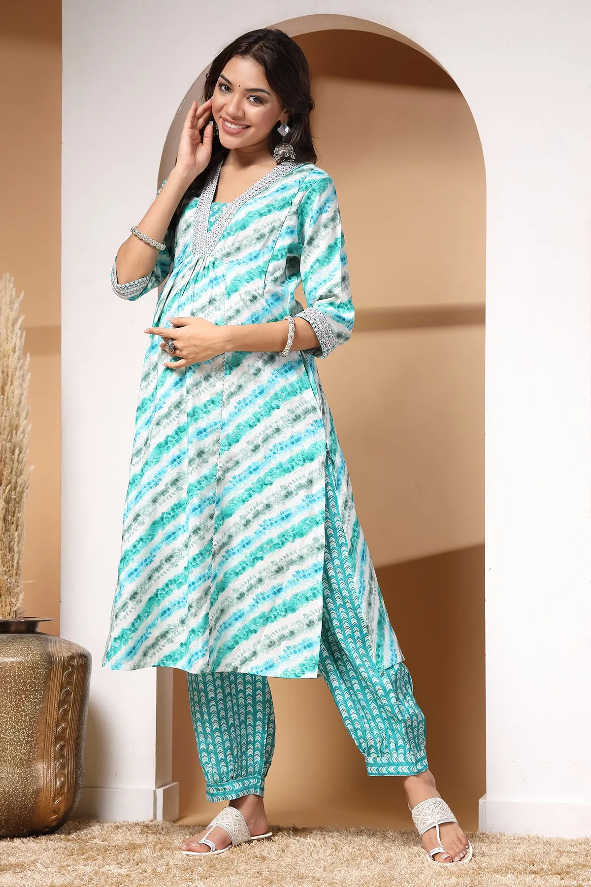 Effortless Breezy Beauty Maternity Kurta Set