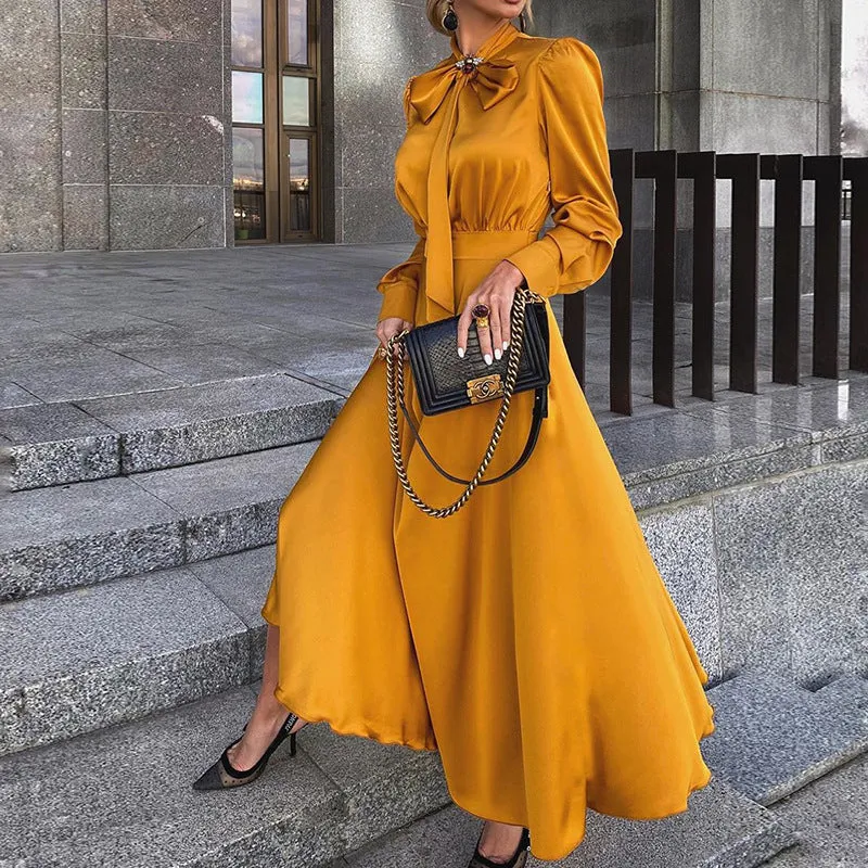 Elegant Versatile Women's Long-Sleeve Dress