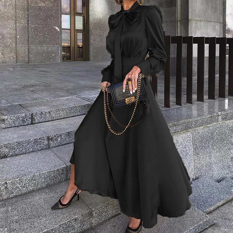 Elegant Versatile Women's Long-Sleeve Dress