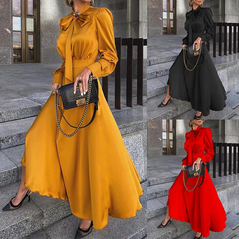 Elegant Versatile Women's Long-Sleeve Dress