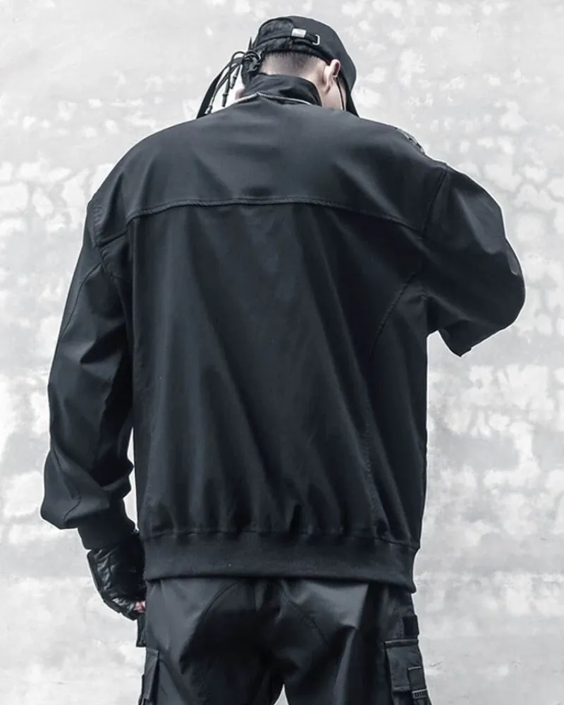 Functional Zip Stand Collar Jacket