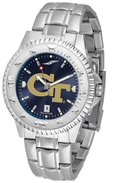 Georgia Tech Yellow Jackets Competitor AnoChrome - Steel Band Watch