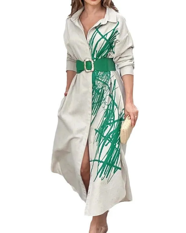 Graffiti Versatile Dress with Belt