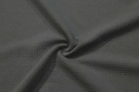 Gray Plain Textured Knit Fabric