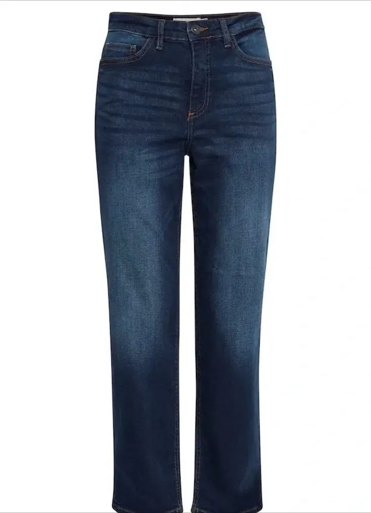 Ichi Twiggy Raven Jeans Raw Dark Blue