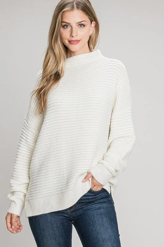 Ivory Mock Neck Sweater