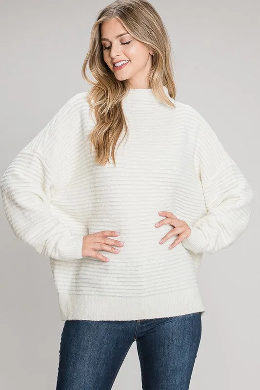 Ivory Mock Neck Sweater