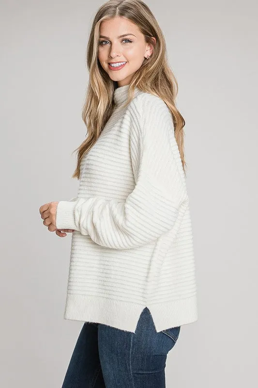 Ivory Mock Neck Sweater