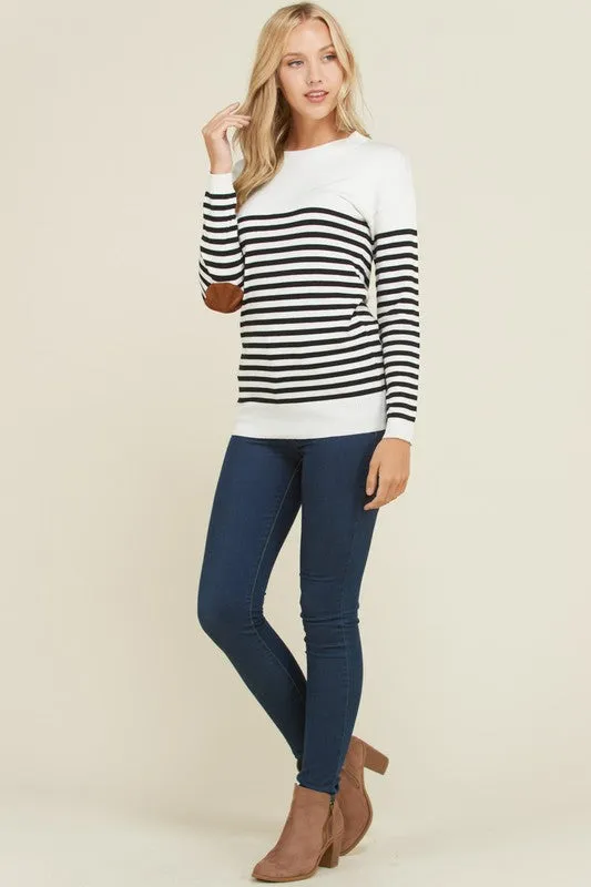 Ivory Striped Sweater