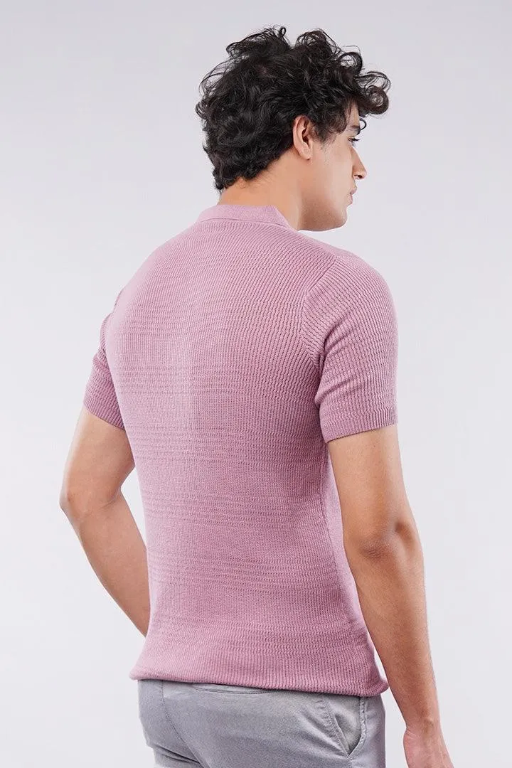 Johnny Collar Polo Shirt - Dusty Pink