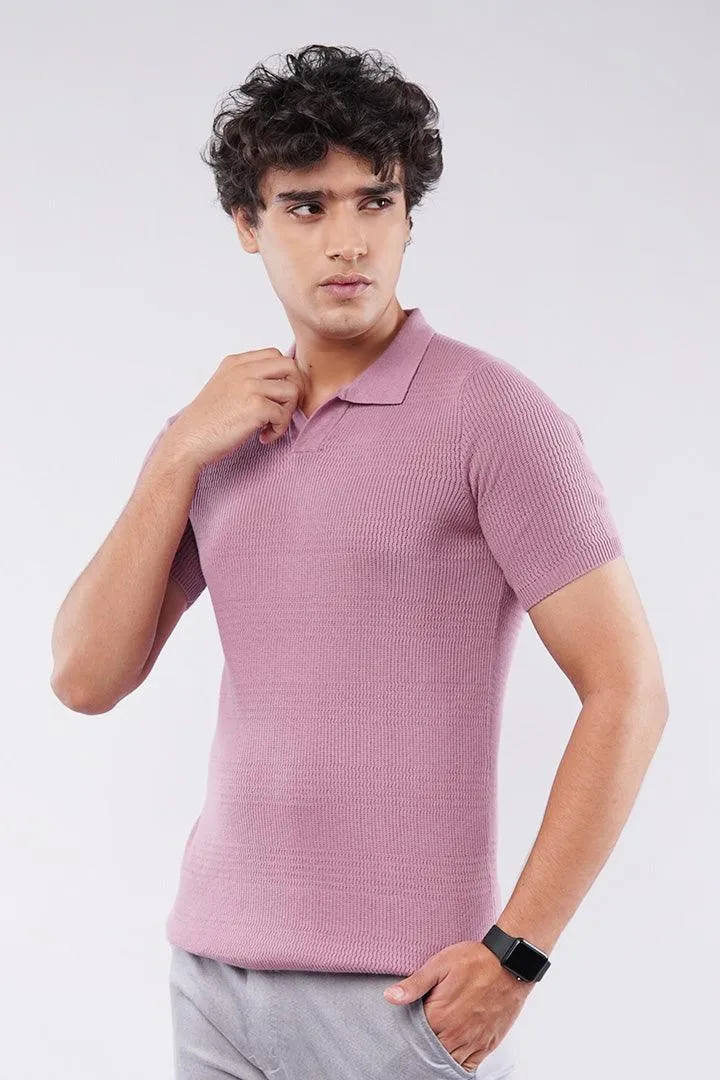 Johnny Collar Polo Shirt - Dusty Pink