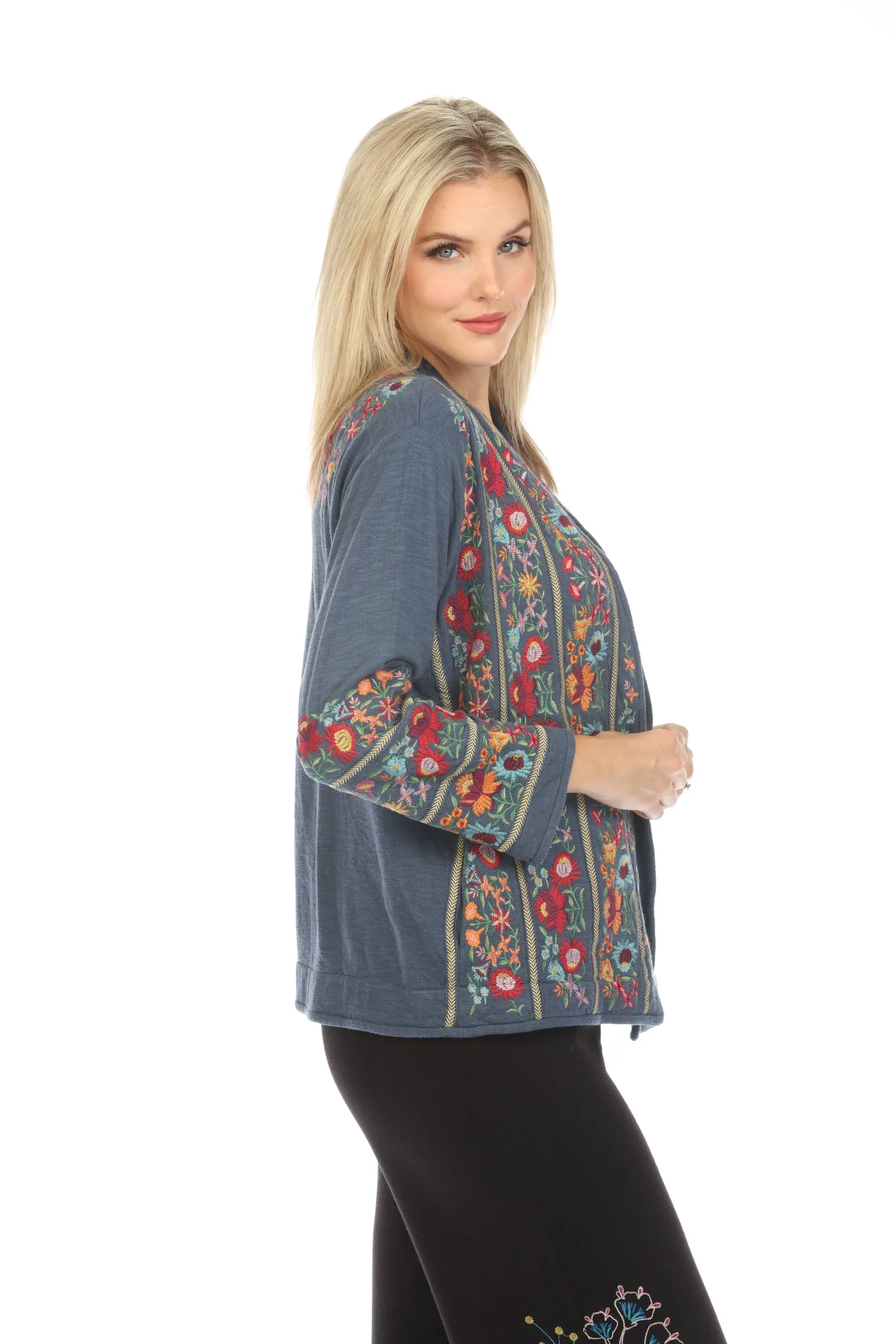 Johnny Was Biya Indigo Rahlia Jacket Boho Chic B56024