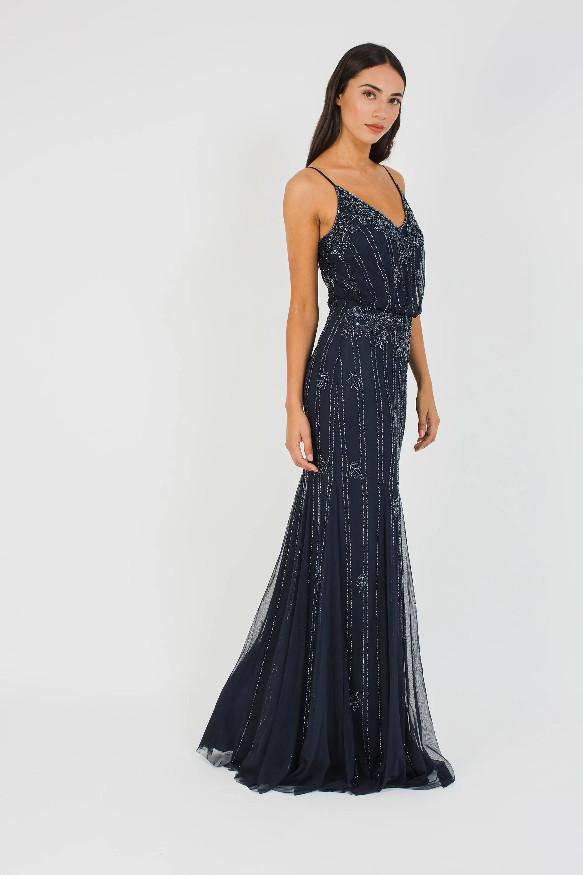 Keeva Navy Bridesmaid Maxi Dress