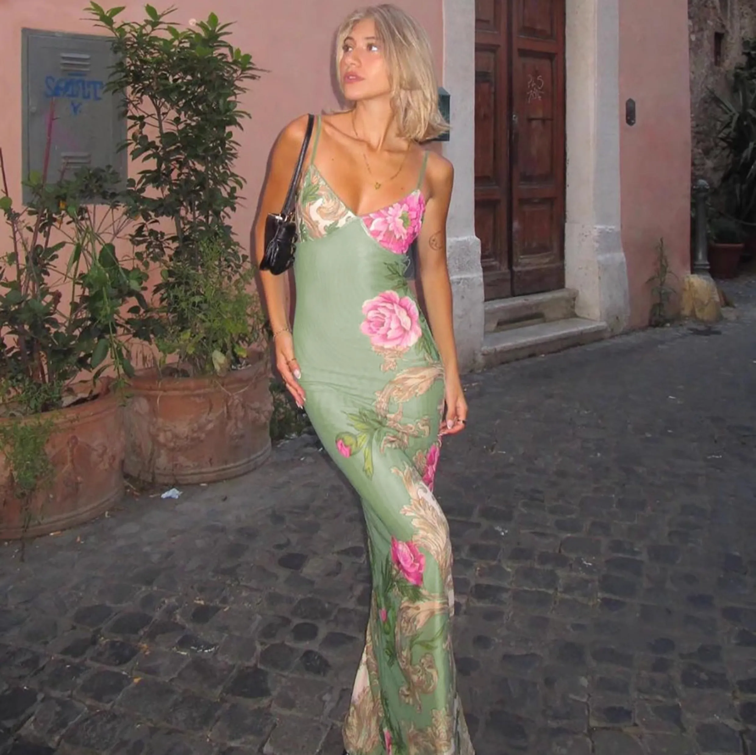 Kimber Floral Fishtail Maxi Dress