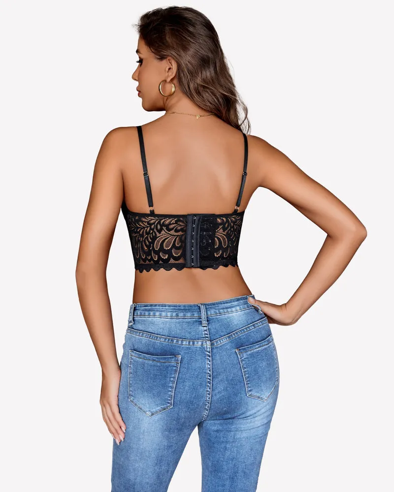 Lace Bralette Underwire Corset Tops