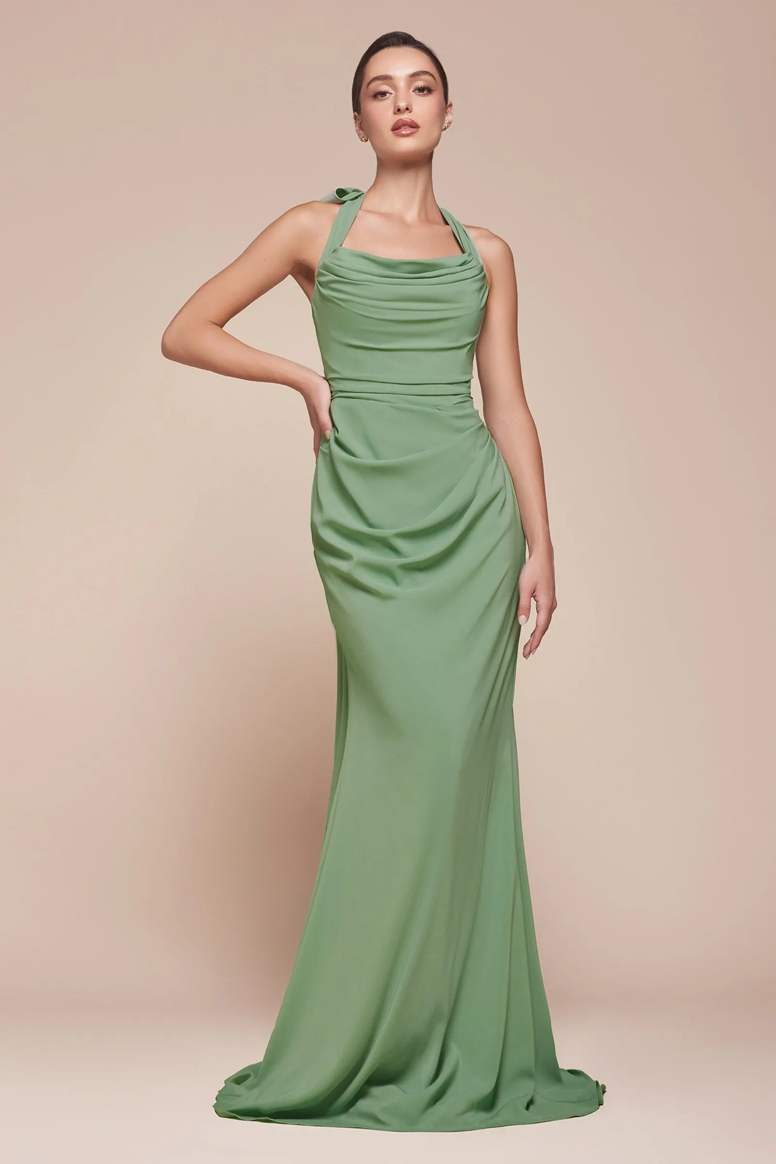 Ladivine 7433 Dress Versatile Tie Chiffon Strapless Dress