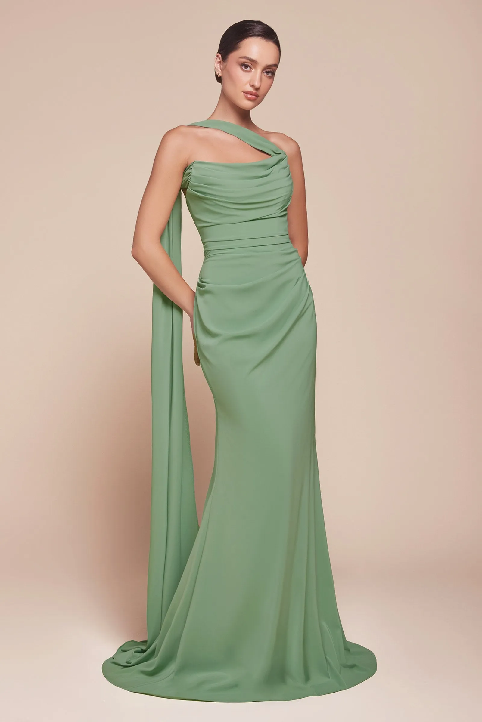 Ladivine 7433 Dress Versatile Tie Chiffon Strapless Dress