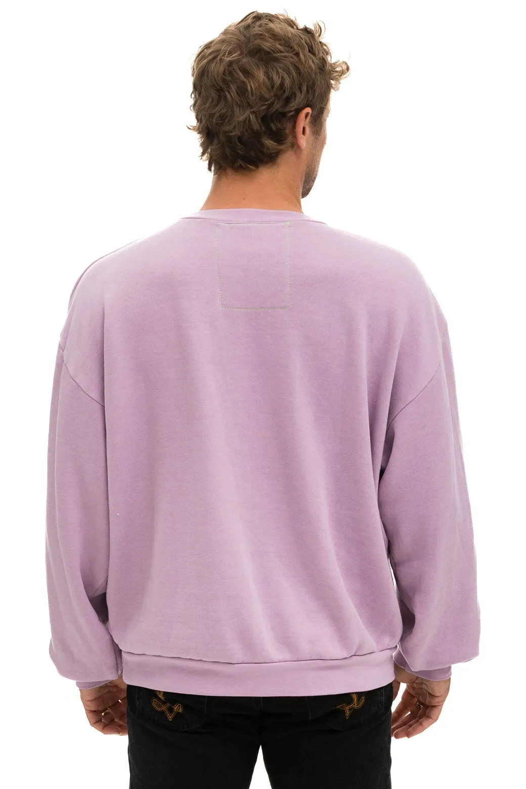 LOGO RELAXED CREW SWEATSHIRT - MAUVE