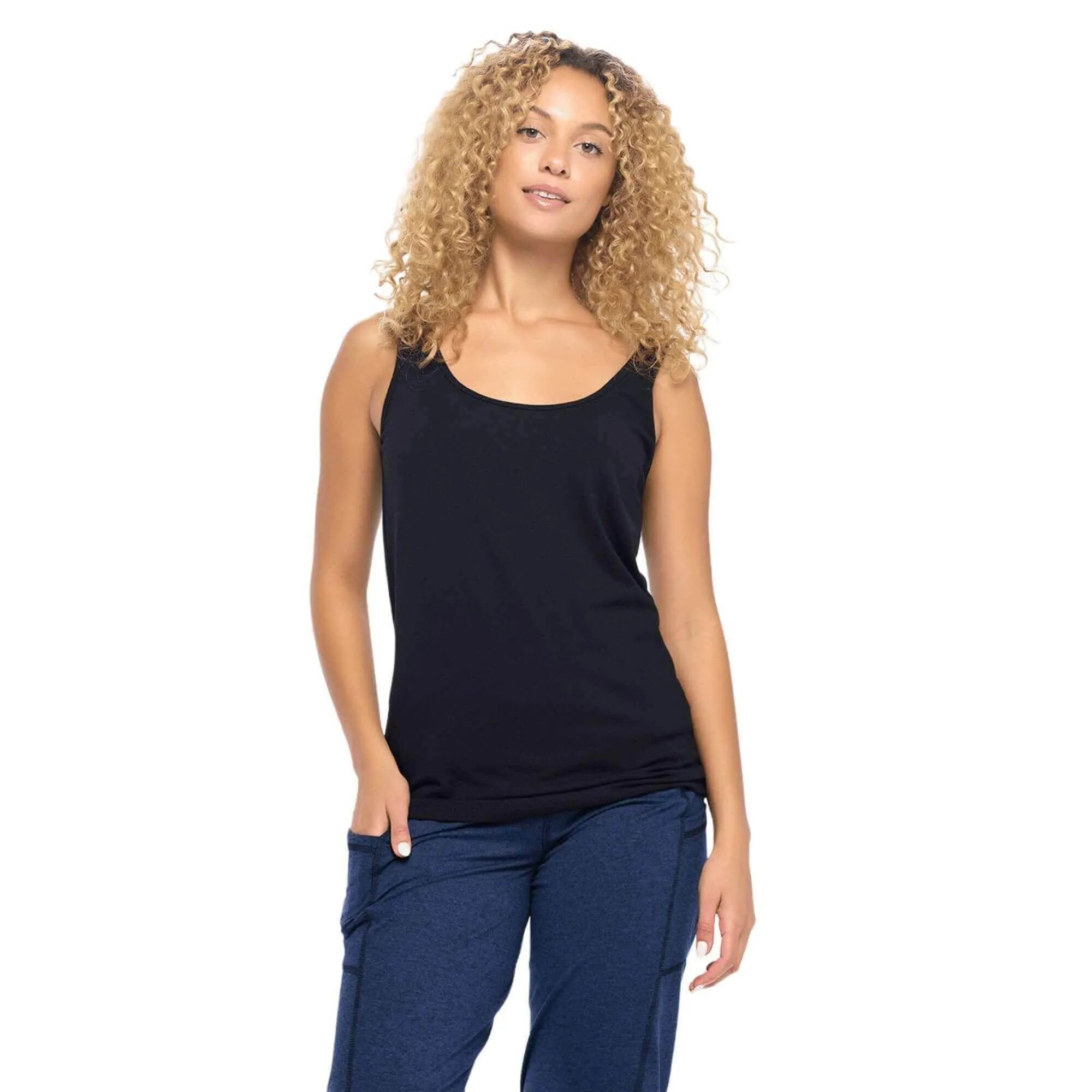 Lux Cotton Modal Tank Top | Black