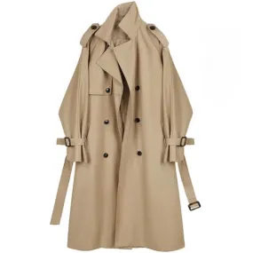 Maithe Casual Double Breast Trench Coats