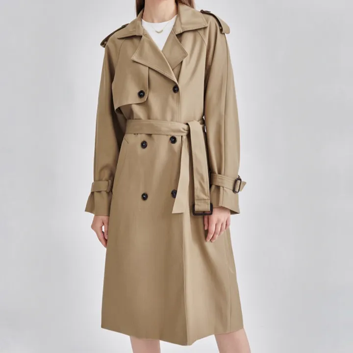 Maithe Casual Double Breast Trench Coats