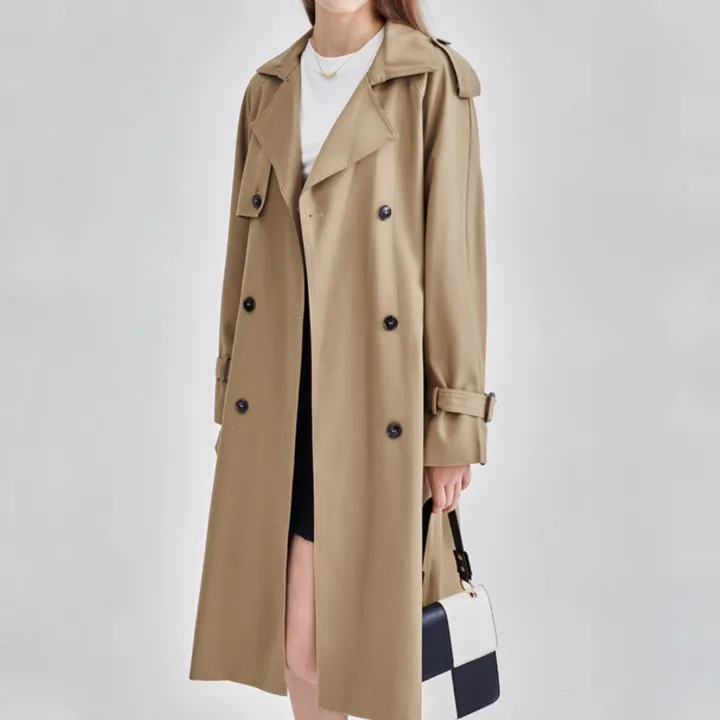 Maithe Casual Double Breast Trench Coats