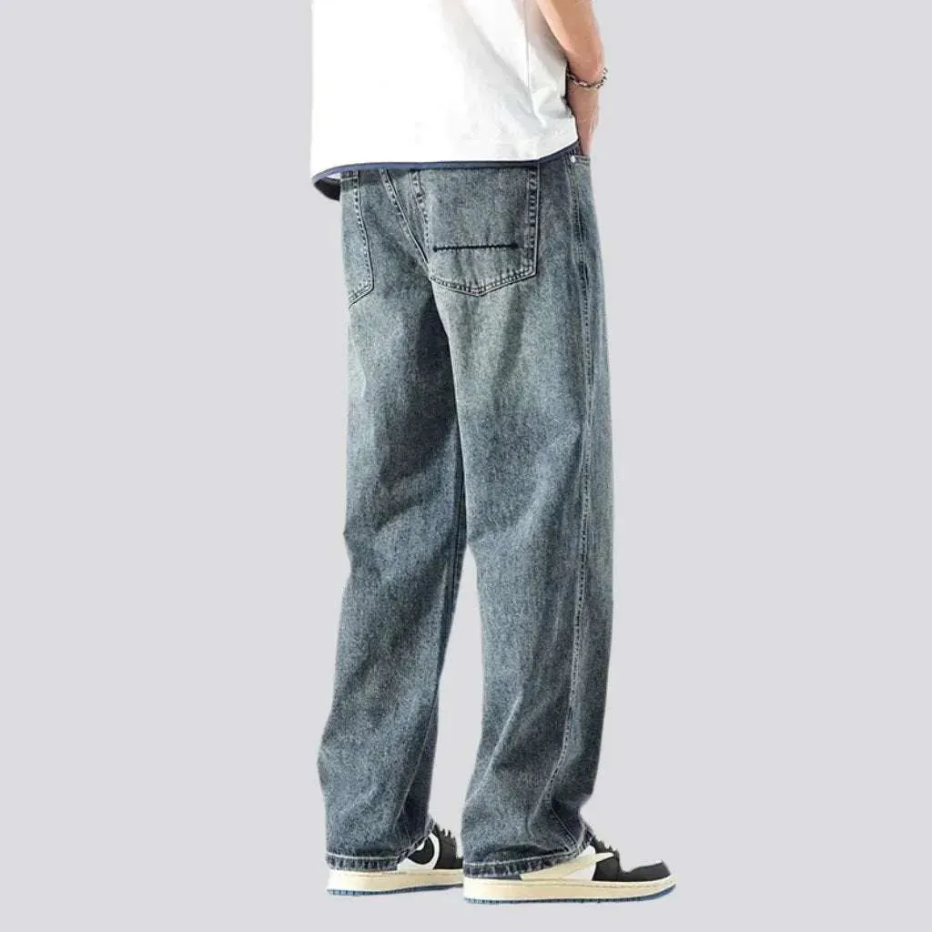 Mid-waist men's vintage jeans