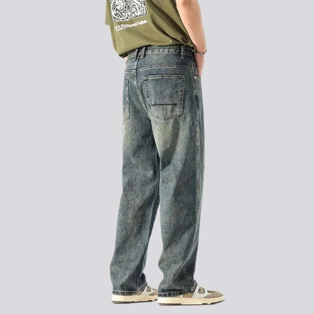 Mid-waist men's vintage jeans