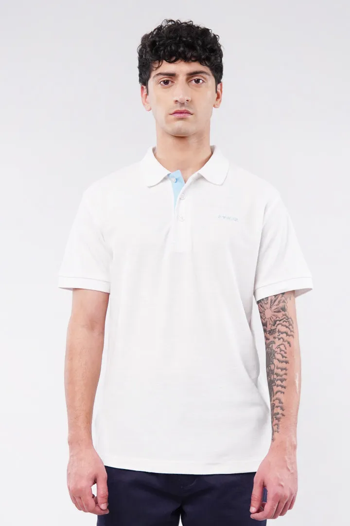 MNDZ Signature Polo Shirt - White