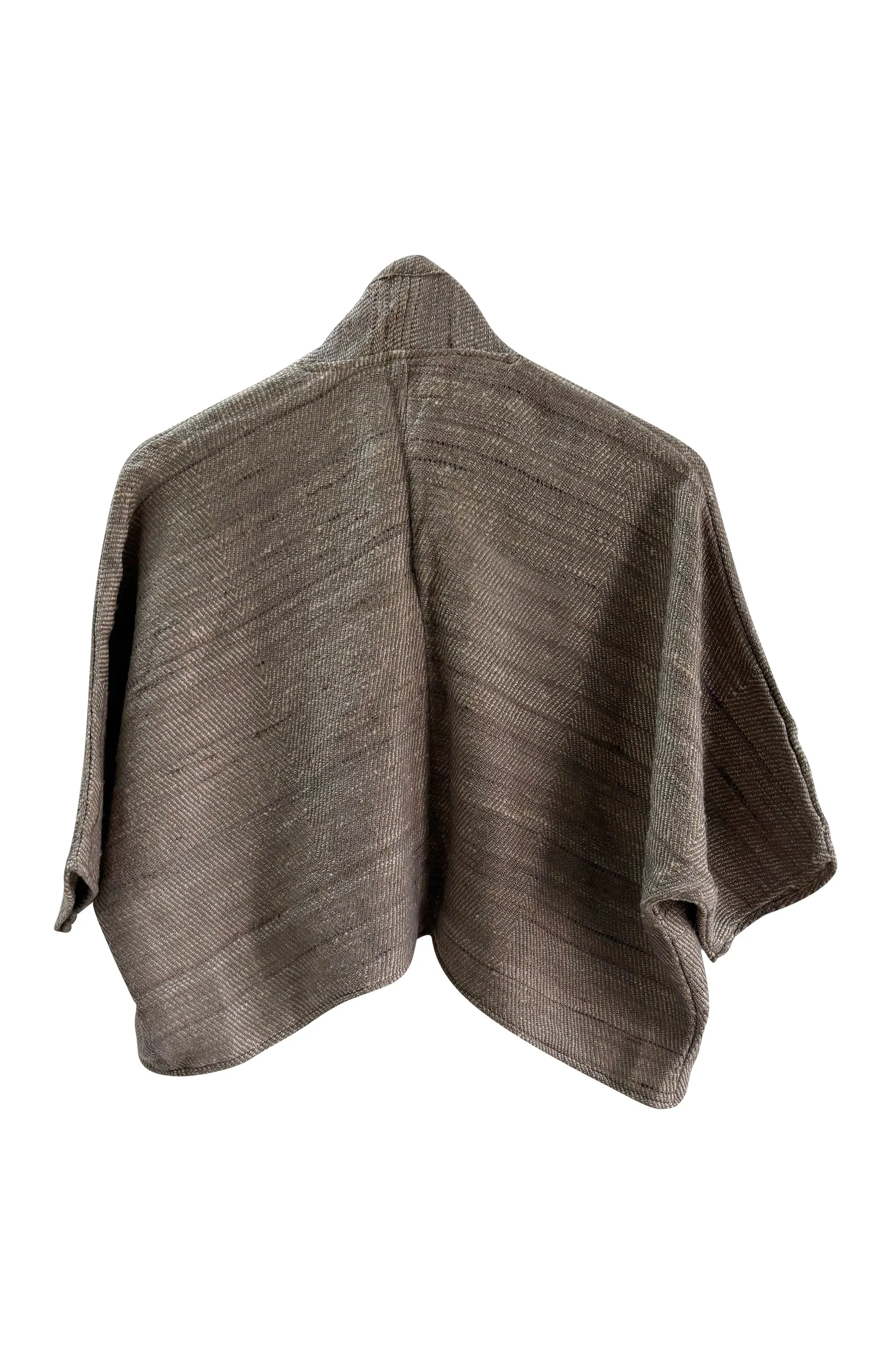 NEW! Wool Silk Waterfall Bolero Neutral