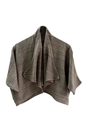 NEW! Wool Silk Waterfall Bolero Neutral