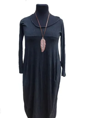 Nia Pouch Maxi Dress in Slate