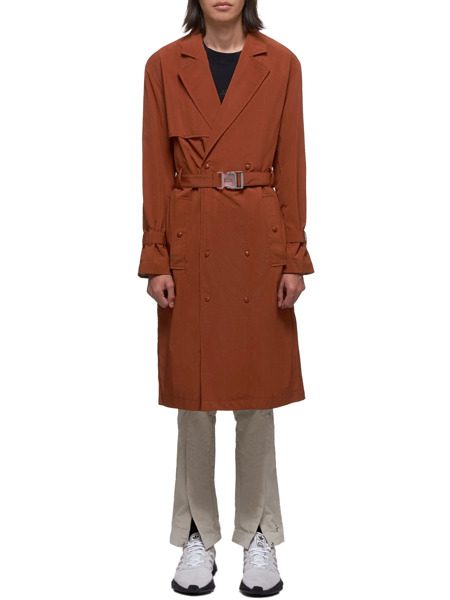 Nylon Trench Coat (MO012WHLRU-RUST)